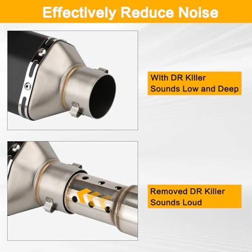 VG MOTO Universal Motorcycle DB killer 51mm 2" Exhaust Muffler Baffle Removable for Silencer Pipe Noise Sound Eliminator (Style A) - Image 4