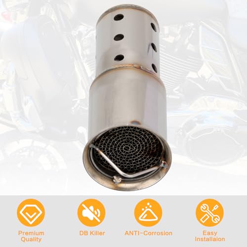 VG MOTO Universal Motorcycle DB killer 51mm 2" Exhaust Muffler Baffle Removable for Silencer Pipe Noise Sound Eliminator (Style A) - Image 2
