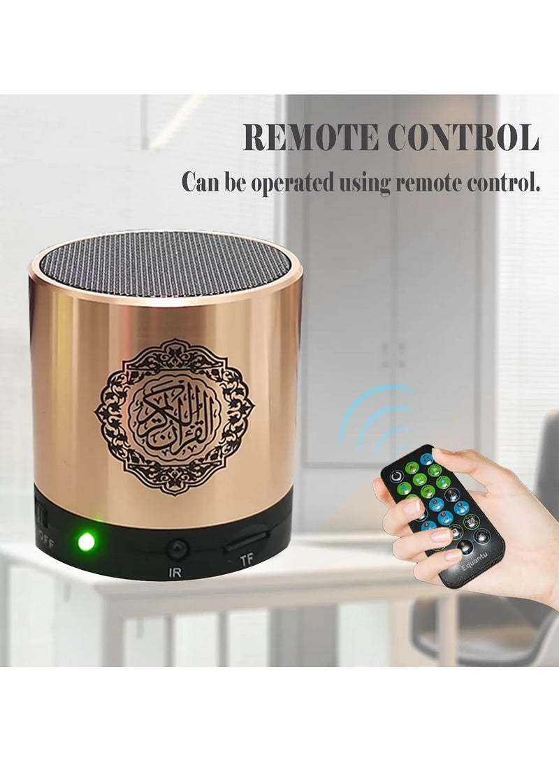 Quran Portable Bluetooth Speaker 5.97x5.97x6.35 cm Gold  - Image 2