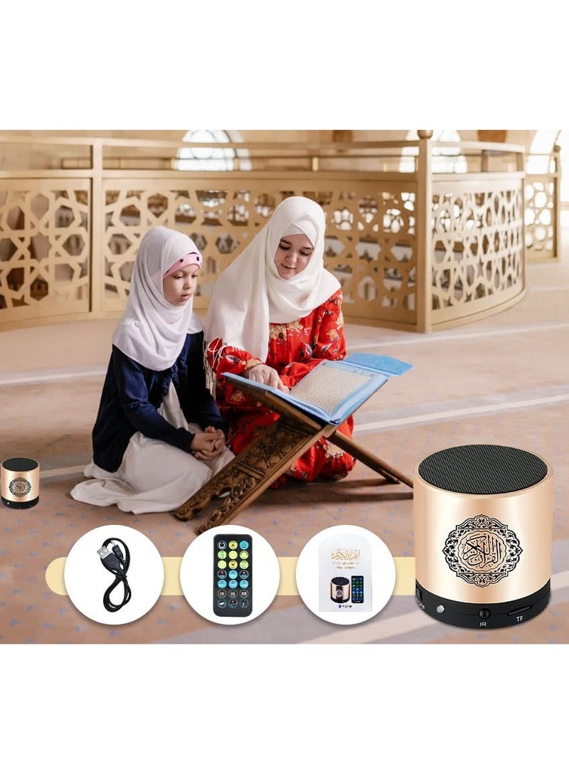 Quran Portable Bluetooth Speaker 5.97x5.97x6.35 cm Gold  - Image 4