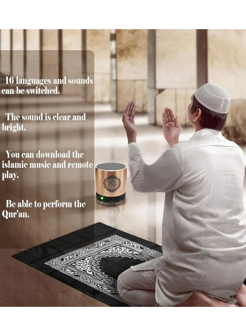 Quran Portable Bluetooth Speaker 5.97x5.97x6.35 cm Gold  - Image 5