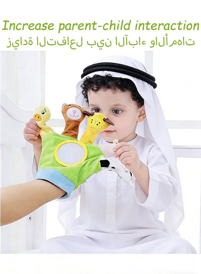 قفاز دمية حيوانات محشوة للأطفال لعبة دمية يدوية لحفلات أعياد الميلاد والكريسماس والتجمعات العائلية وأنشطة ما قبل المدرسة وألعاب المنزل والمدرسة والصفوف الدراسية هدية مثالية - Image 4