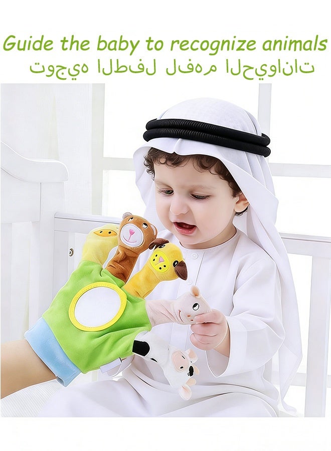 قفاز دمية حيوانات محشوة للأطفال لعبة دمية يدوية لحفلات أعياد الميلاد والكريسماس والتجمعات العائلية وأنشطة ما قبل المدرسة وألعاب المنزل والمدرسة والصفوف الدراسية هدية مثالية - Image 3