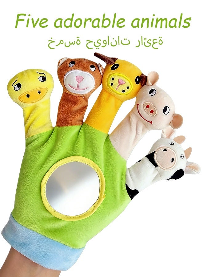 قفاز دمية حيوانات محشوة للأطفال لعبة دمية يدوية لحفلات أعياد الميلاد والكريسماس والتجمعات العائلية وأنشطة ما قبل المدرسة وألعاب المنزل والمدرسة والصفوف الدراسية هدية مثالية - Image 2