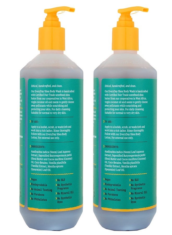 Alaffia Body Wash, Everyday Shea, Vanilla Mint 2-Pack - Gentle Skin Cleanser, Shower Gel for Normal to Very Dry Skin, 16 Oz Ea - Image 3
