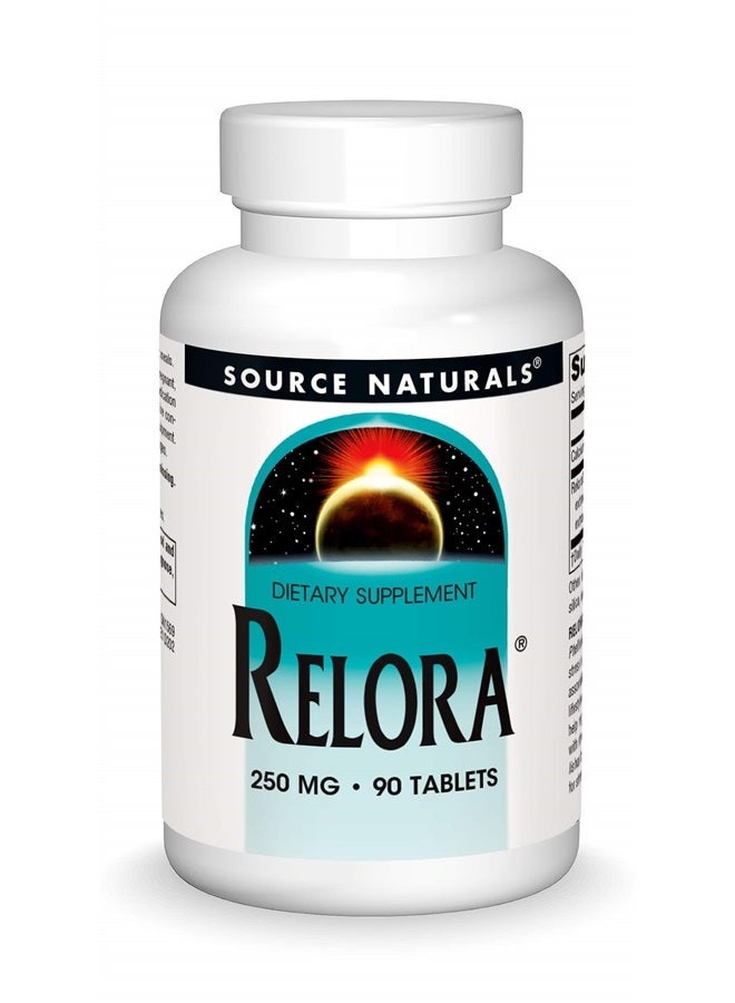 Source Naturals ريلورا، مزيج من مستخلصات لحاء الماغنوليا أوفيشيناليس ولحاء الفيلوديندرون أمورينسي 250 ملغ، 90 قرص - Image 1