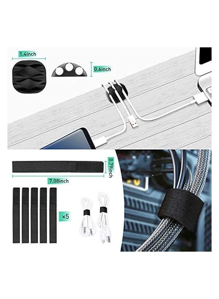 PROMASS Updated Cable Raceway Kit - 77 (5x15.4) Inch Open Slot Wire Covers for Cords, Under Desk Cable Management System to Hide Under Desk/Tv/Computer/Net/Power Cords, (Pack 5) - Image 4