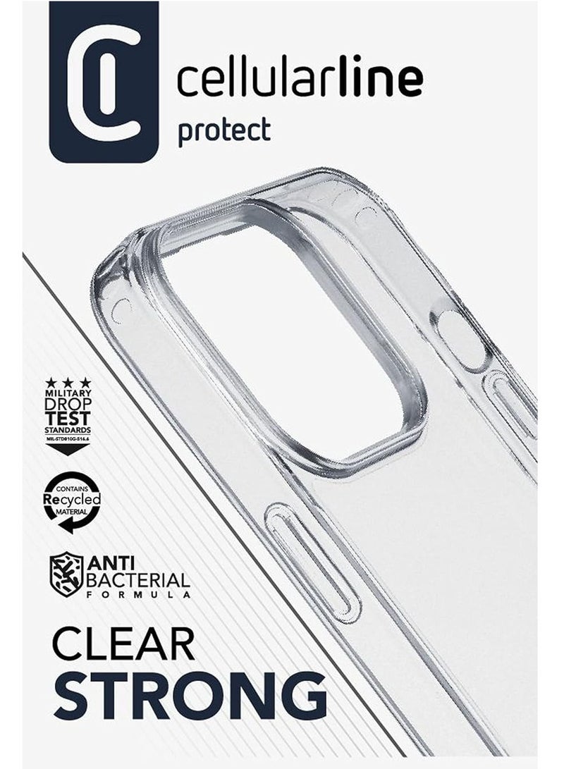 سيلولار لاين حافظة حماية متينة بتصميم شفاف وحواف من المطاط مع تقنية مدمجة مضادة للبكتيريا لهاتف ايفون 13 من سيليولار لاين - تصميم شفاف - Image 2
