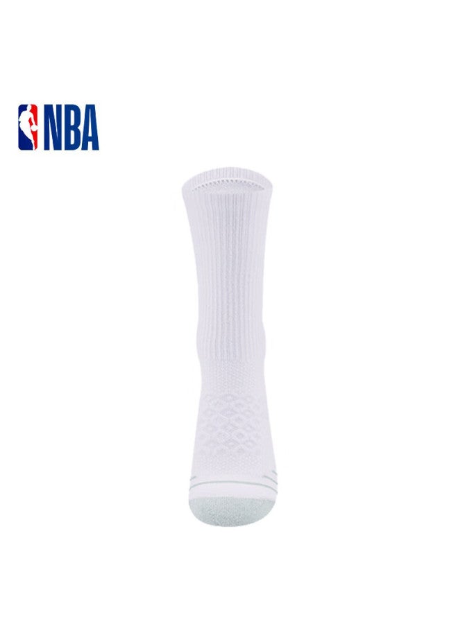 Nba Basketball Socks For Men, High-top Casual Sports Long Socks, Copper Ion Antibacterial Yarn, Thickened Terry Cotton Bottom Socks For Autumn And Winter, 3 Pairs - Image 2
