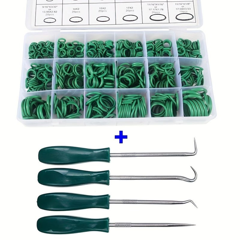 274pcs Green O Rings With Oil Seal Screwdriver For Auto AC Compressor Pipe Sealing Tool - Image 4