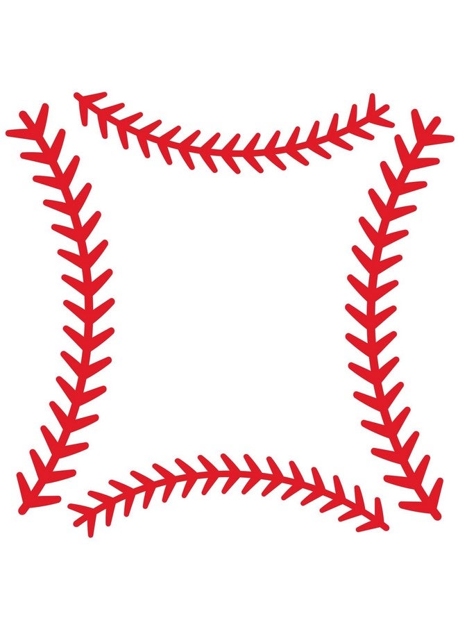 THEYGE Vinyl Baseball Wall Decals Big Baseball Stitches Stickers Peel and Stick Ceiling Decals Baseball Lace Wall Stickers Large Sport Ball Wall Stickers for Teens Boy Girl Bedroom Playroom Decor - Image 1