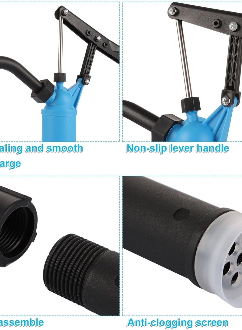 كابتن تيك Lever Pump Lever Action Barrel Drum Pump with Non-Slip Handle Telescopic Hand Diesel Oil Transfer Extractor with Removable Nozzle for Kerosene Gear Oil Engine Oil 55 Gallon Drum Tank - Image 5