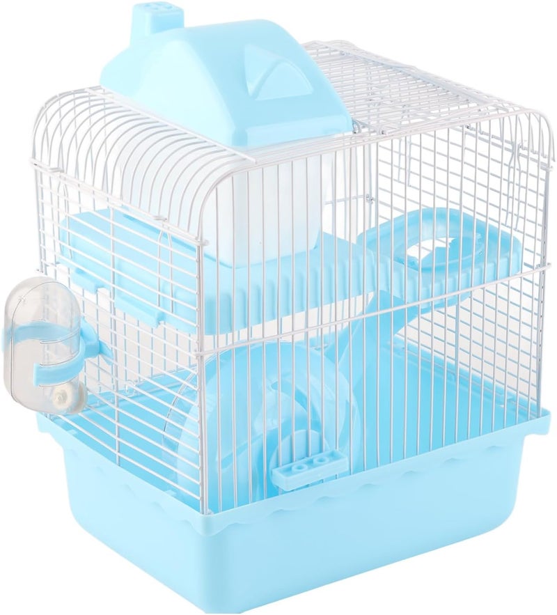 YOSOO Large Space 2 Tier Hamster Cage High Chassis Design Hamster Cage for Small Pet Hamster (Blue) - Image 1