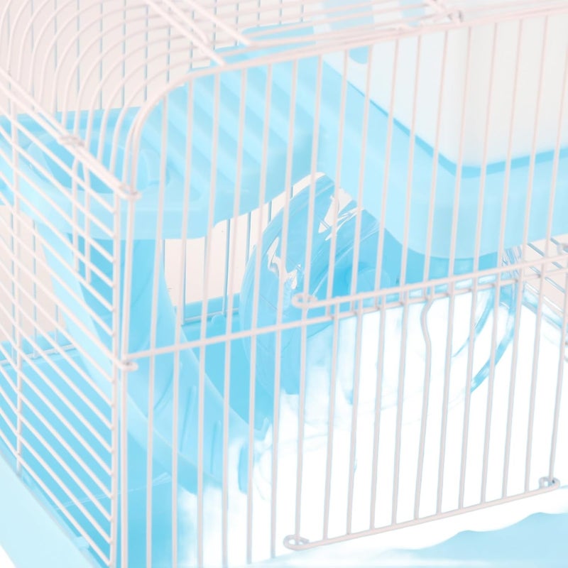 YOSOO Large Space 2 Tier Hamster Cage High Chassis Design Hamster Cage for Small Pet Hamster (Blue) - Image 4