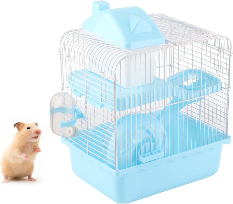 YOSOO Large Space 2 Tier Hamster Cage High Chassis Design Hamster Cage for Small Pet Hamster (Blue) - Image 3