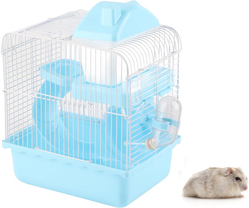 YOSOO Large Space 2 Tier Hamster Cage High Chassis Design Hamster Cage for Small Pet Hamster (Blue) - Image 2