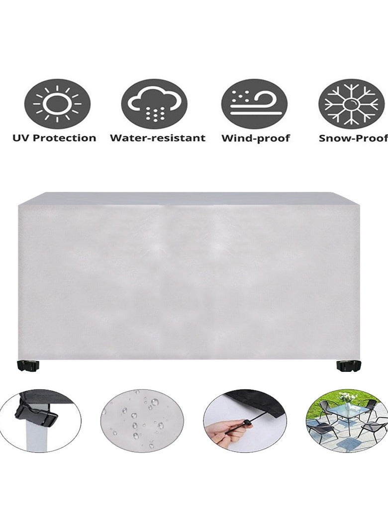 Generic Patio Furniture Cover, Outdoor Table Set, Sectional Sofa Cover, Patio Chair Covers，UV Resistant, Waterproof for Outside Furniture Sliver - Image 2