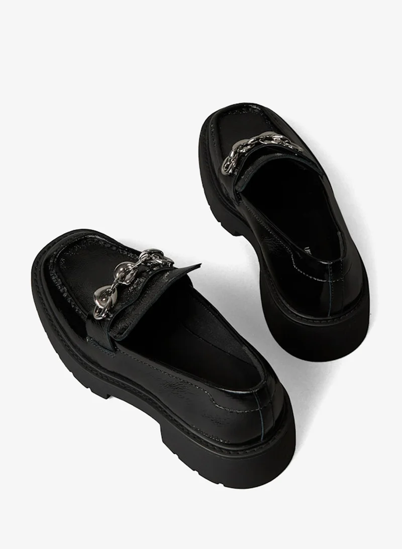 Calvin Klein Jeans Leather Chunky Apron Toe Loafers
