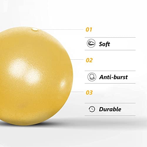 Fsawdnn Fsadwnn Exercise Ball SmallPilates Ball 9 Inch CoreSmall Exercise with PumpBarre Mini Bender Ball Pilates Yoga Workout Bender Core Training and Physical Therapy - Image 3
