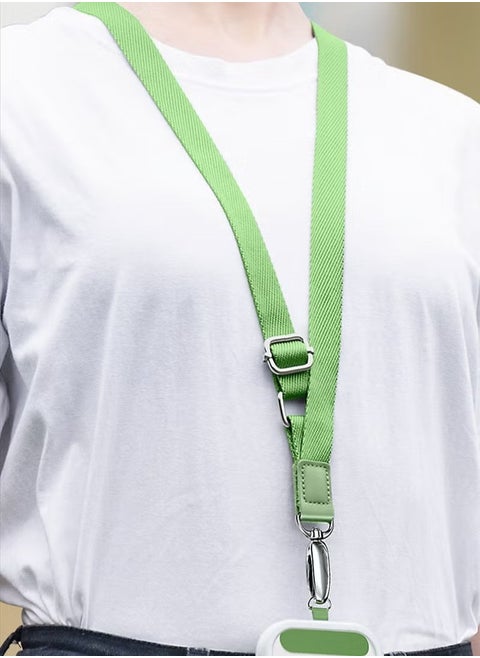Phone Lanyard Wrist and Neck Adjustable Strap Smartphone Chain with Adhesive Anti-loss Anti-drop Strap Compatible with Most Smartphones Samsung iPhone Series Green