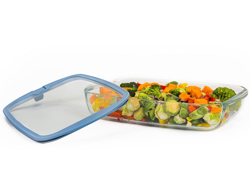 Sio 9x13 Glass Baking Dish with GLASS LID Lids Large Airtight Casserole Dish for Oven Pan Dishes Food Storage Containers Lids Glass Silicone Sets Bakeware Bread Pan Tray Sheet Ceramic Tins Non Toxic - Image 3