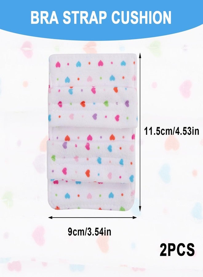 FDFuZhao 2 Pack Bra Strap Pads Protector for Chest Port, Pacemaker Pillows for Bra Post-Surgery, Port Pillows for Chemo Patients, Soft Chemo Port Pillow Recovery Cushion for Chest Heart Support(Love Print) - Image 2