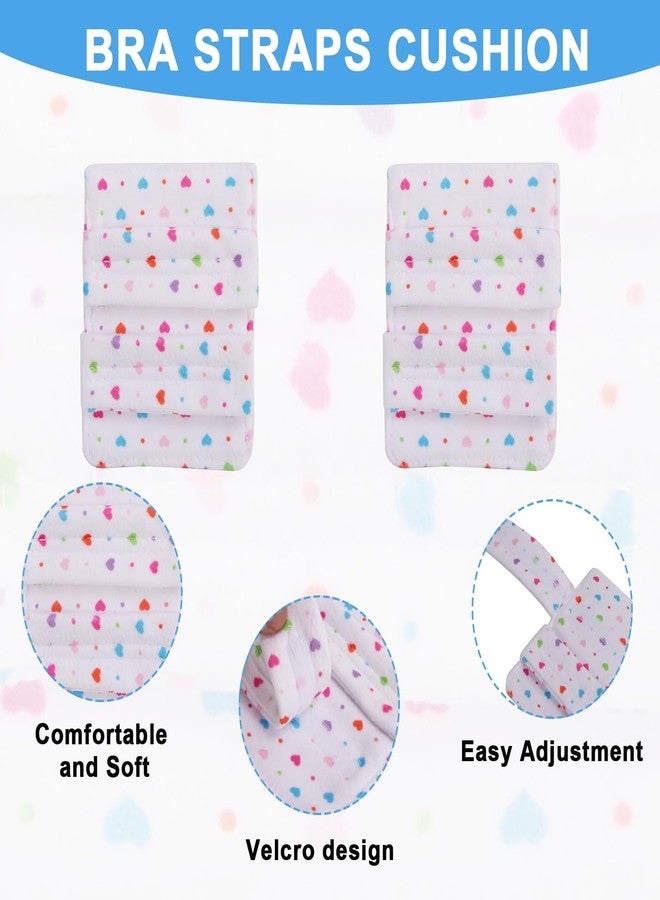 FDFuZhao 2 Pack Bra Strap Pads Protector for Chest Port, Pacemaker Pillows for Bra Post-Surgery, Port Pillows for Chemo Patients, Soft Chemo Port Pillow Recovery Cushion for Chest Heart Support(Love Print) - Image 3