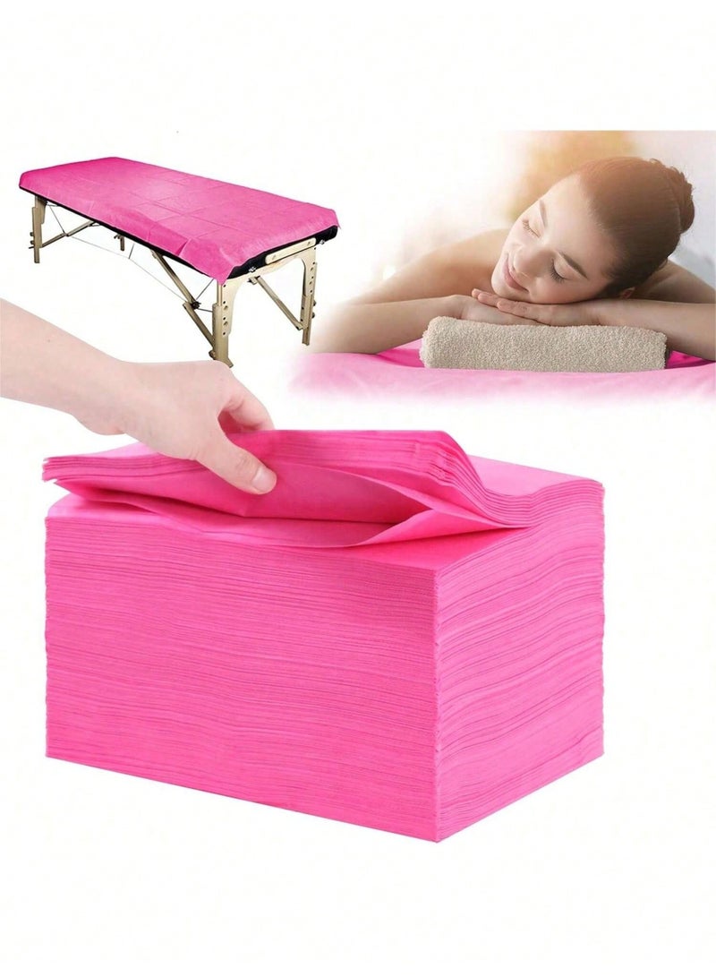 كيلا 100 قطعة شراشف سرير يمكن التخلص منها غير المنسوجة، مقاس 31 × 71 بوصة، قابلة للتنفس، مثالية للسبا، التدليك، الوشم، الفنادق، الصالونات والسفر، ألوان: أبيض، وردي، أزرق - Image 1