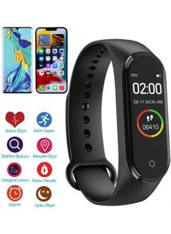 Qasul M4 Smart Bracelet Color LED Screen Sensor Vibration Touch Black  - Image 2
