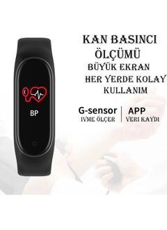 Qasul M4 Smart Bracelet Color LED Screen Sensor Vibration Touch Black  - Image 3