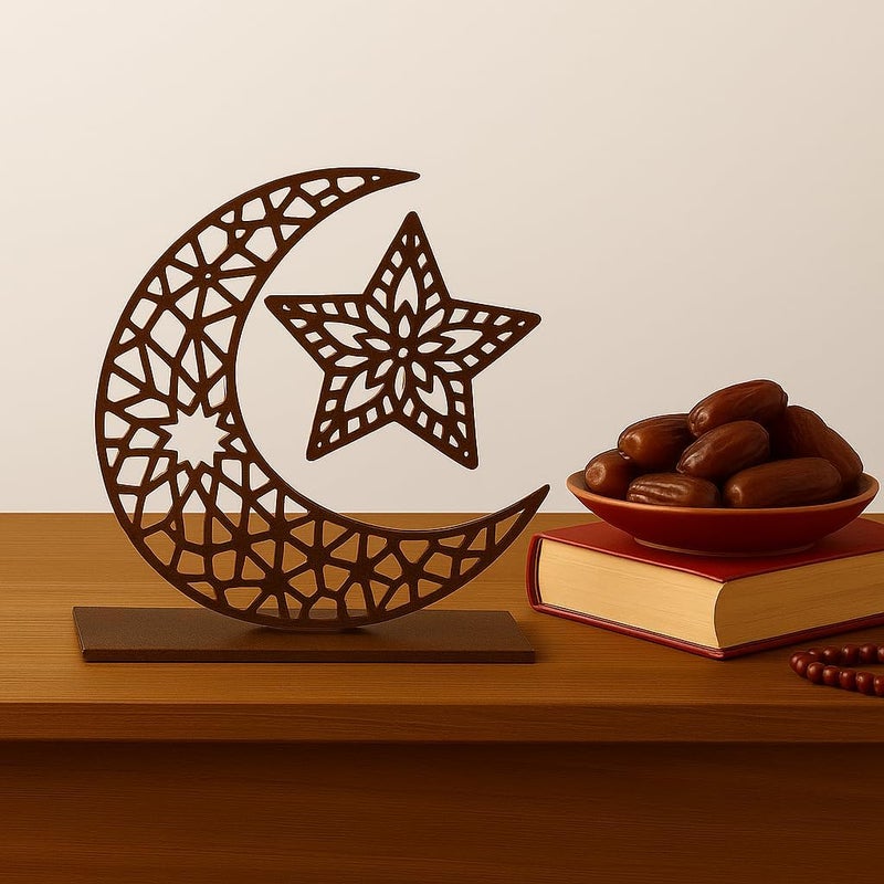Horoof Home Wooden Eid Mubarak Decorations - Image 1