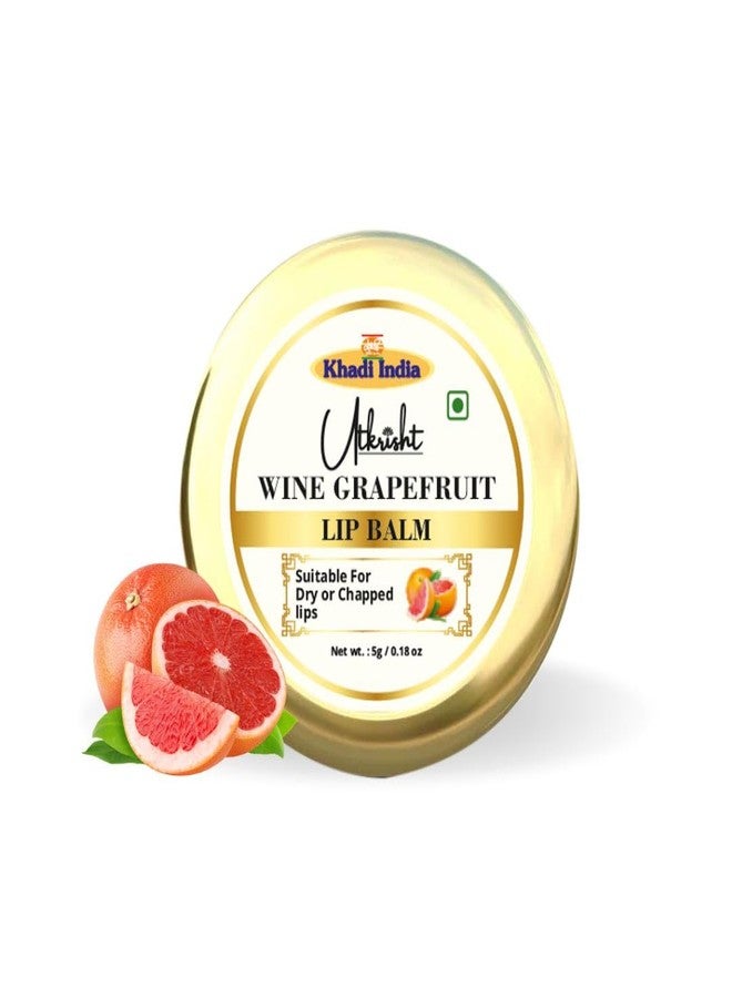 Utkrisht Utkristh Khadi Natural Lip Balm 5 gm | Infused with Wine Grapefruit | For Dark, Pigmented, Dry & Chapped Lips | Long Lasting Moisturization for Soft, Smooth & Glossy Lips | Lip Balm For Men & Women - Image 2