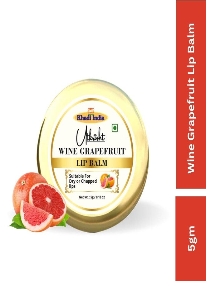 Utkrisht Utkristh Khadi Natural Lip Balm 5 gm | Infused with Wine Grapefruit | For Dark, Pigmented, Dry & Chapped Lips | Long Lasting Moisturization for Soft, Smooth & Glossy Lips | Lip Balm For Men & Women - Image 3