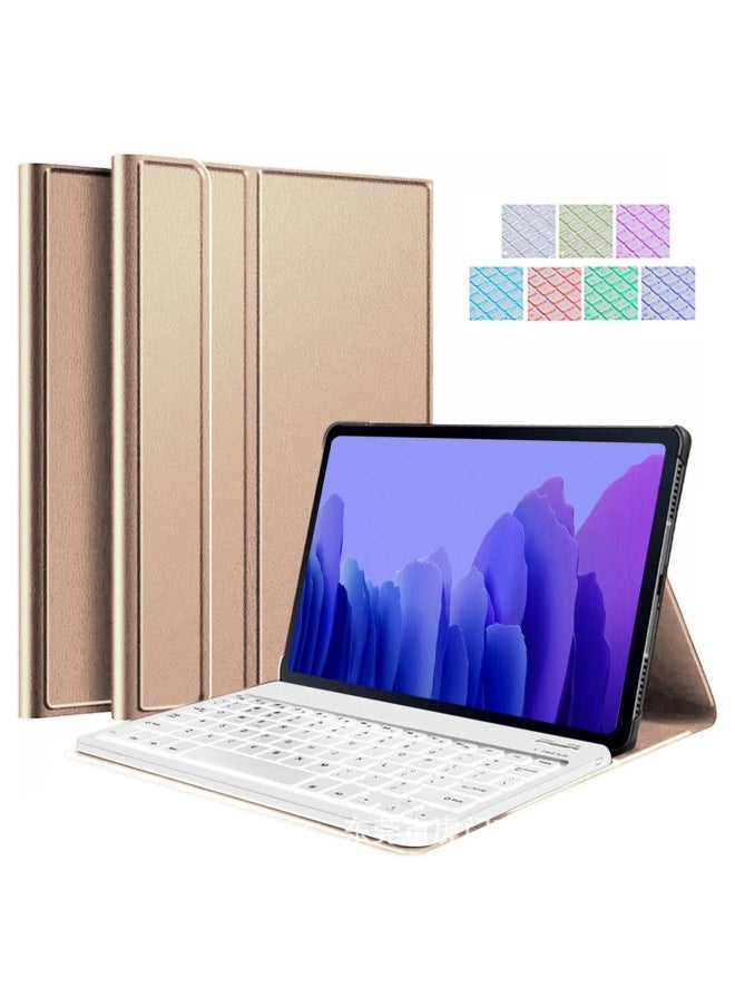 Generic For Lenovo Small Pad Protective Case Pro2022 Tablet 10.6 Bluetooth Keyboard Touch M10plus Leather Case-Color:Gold + Bluetooth Keyboard (conventional Backlight)-Product Type:Lenovo Tab M10 3rd Gen TB-328FU 10.1 Inch  - Image 1