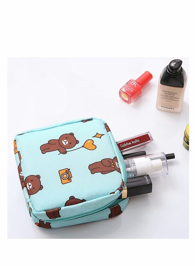 Sanitary Napkin Storage Bag, Zipper Menstrual Pad Bag Portable Sanitary Napkin Storage Tampons Holder for Purse First Period Kit for Teen Girls Store Sanitary Pads for Women(4Pcs)  - Image 2