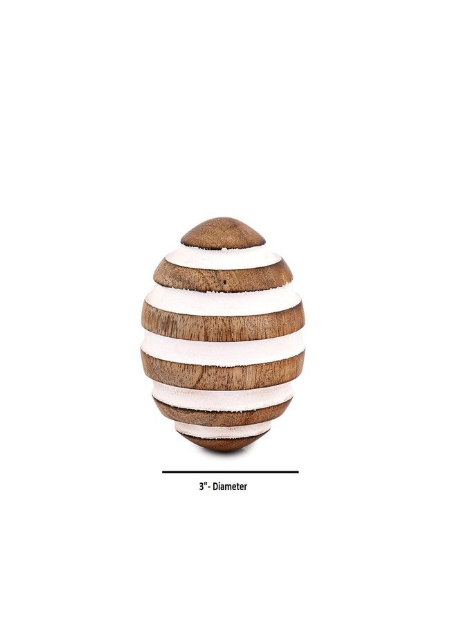 NIRMAN Decorative Balls Mango Wood for Centerpiece or Individual Use Ideal for Use in Living, Dining Room, Coffee Table (3" x 3" x 3"), (Set of 3) - Image 5