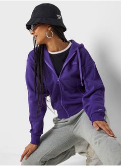 Zip Through Knitted Hoodie