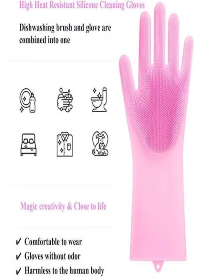 ACLIX Magic Reusable Silicone Gloves Pink - Image 2