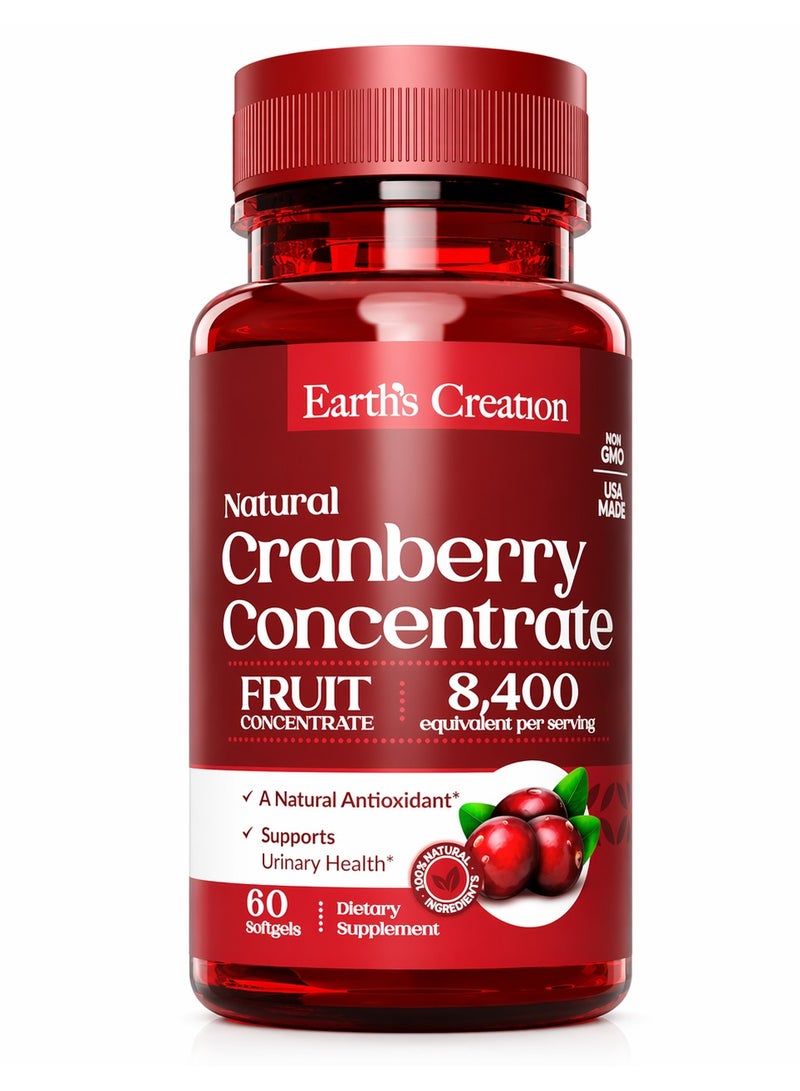Cranberry Concentrate 8400 Equivalent UTI Prevention, Urinary Health & Antioxidant Boost