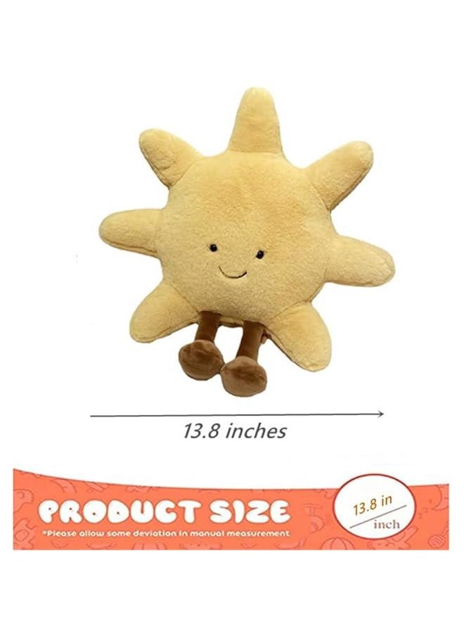 Sun Shaped Plush Toys, Soft Bedside Sofa Pillows, Used for Home Decoration as Birthday Gifts for Children and Girls (Sun)  - Image 3