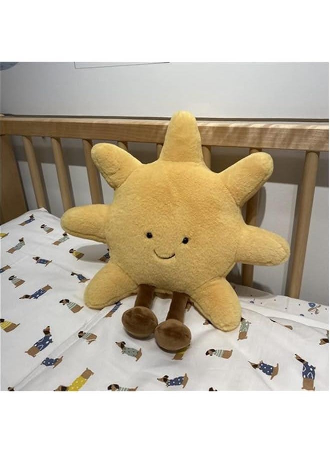 Sun Shaped Plush Toys, Soft Bedside Sofa Pillows, Used for Home Decoration as Birthday Gifts for Children and Girls (Sun)  - Image 5