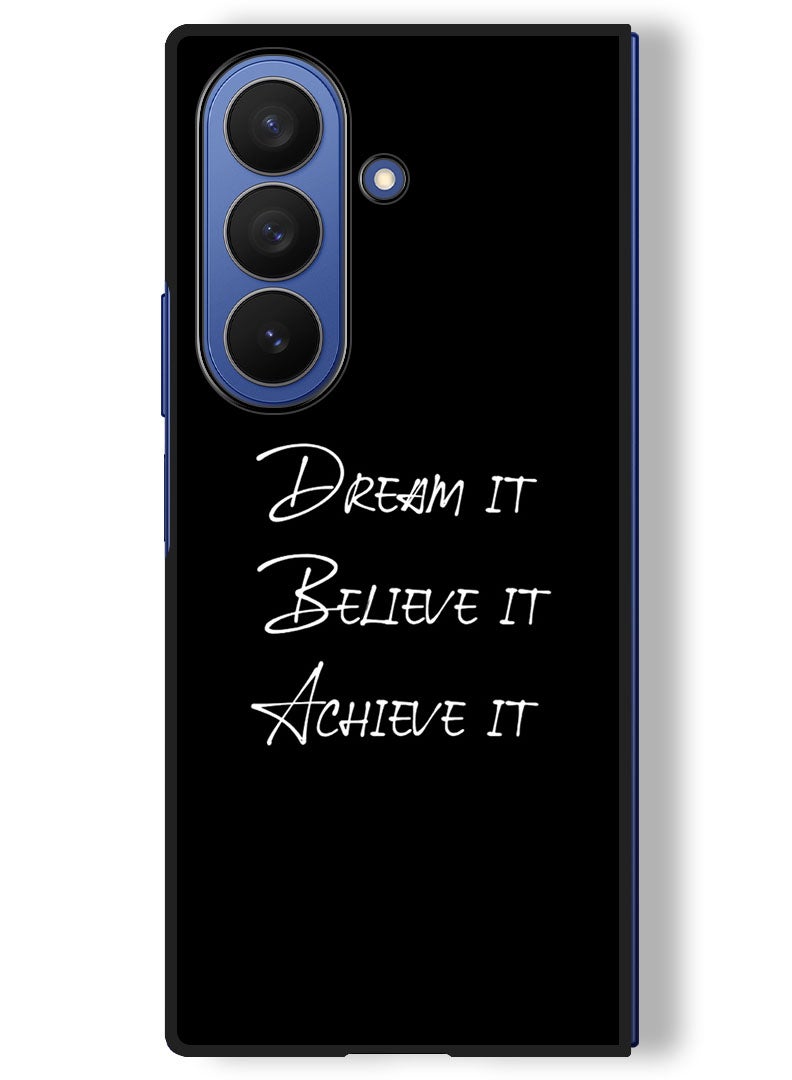 Theodor Case Compatible with Samsung Galaxy Z Fold 7 - 8 Inch Protection Shockproof Bumper Cover Dream it - Image 1