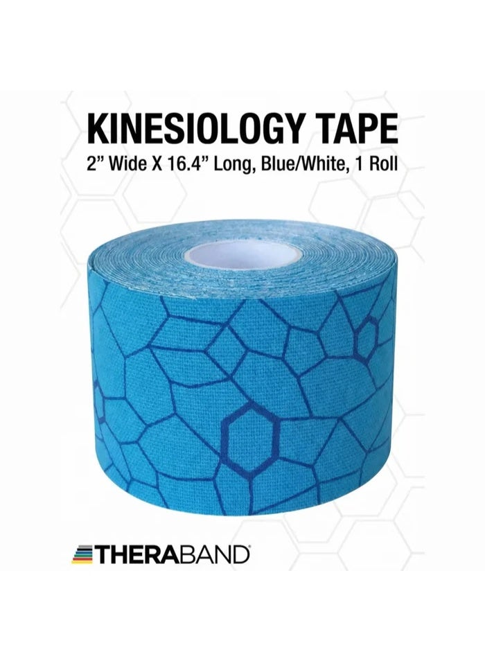 TheraBand Kinesiology Tape, Waterproof Physio Tape for Muscle & Joint Support with XactStretch Technology, Blue/Blue - Image 5
