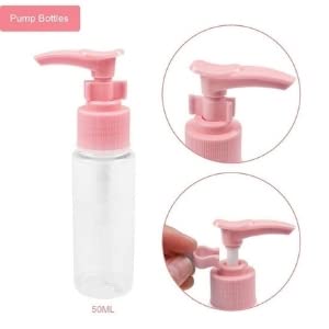 VDHJA Multipurpose Cosmetic Toiletries Travel Pouch Kit with Empty Refillable Spray Bottles (PINK) - Image 5