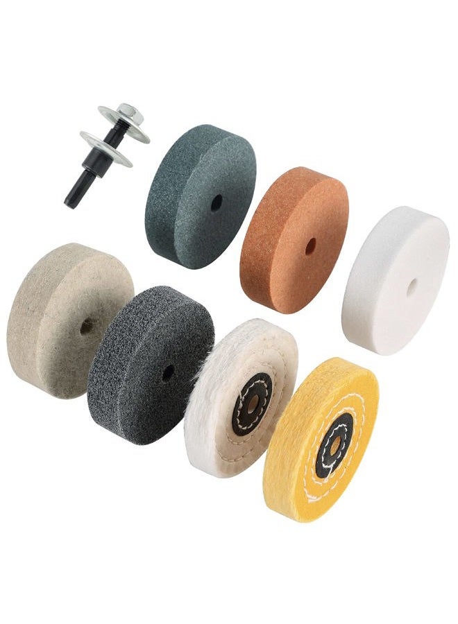 AmaCupid Grinding Wheel Kit 75mm (8 pieces). Suitable for mini polishers and electric drills. For sharpening, rust removal, and polishing. Ideal for home DIY projects - Image 1