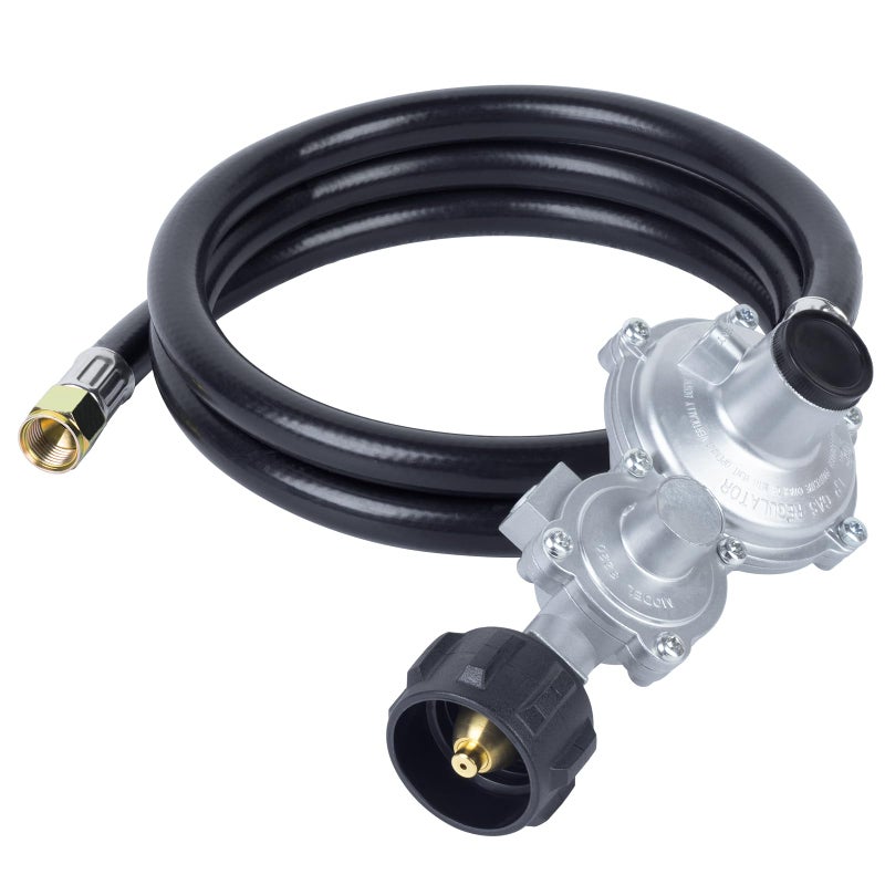 GASPRO 5 FT Two Stage Propane Regulator Hose with QCC and 3/8" Female for RV, Grill, Fire Pit, Gas Stove/Range More - Image 1