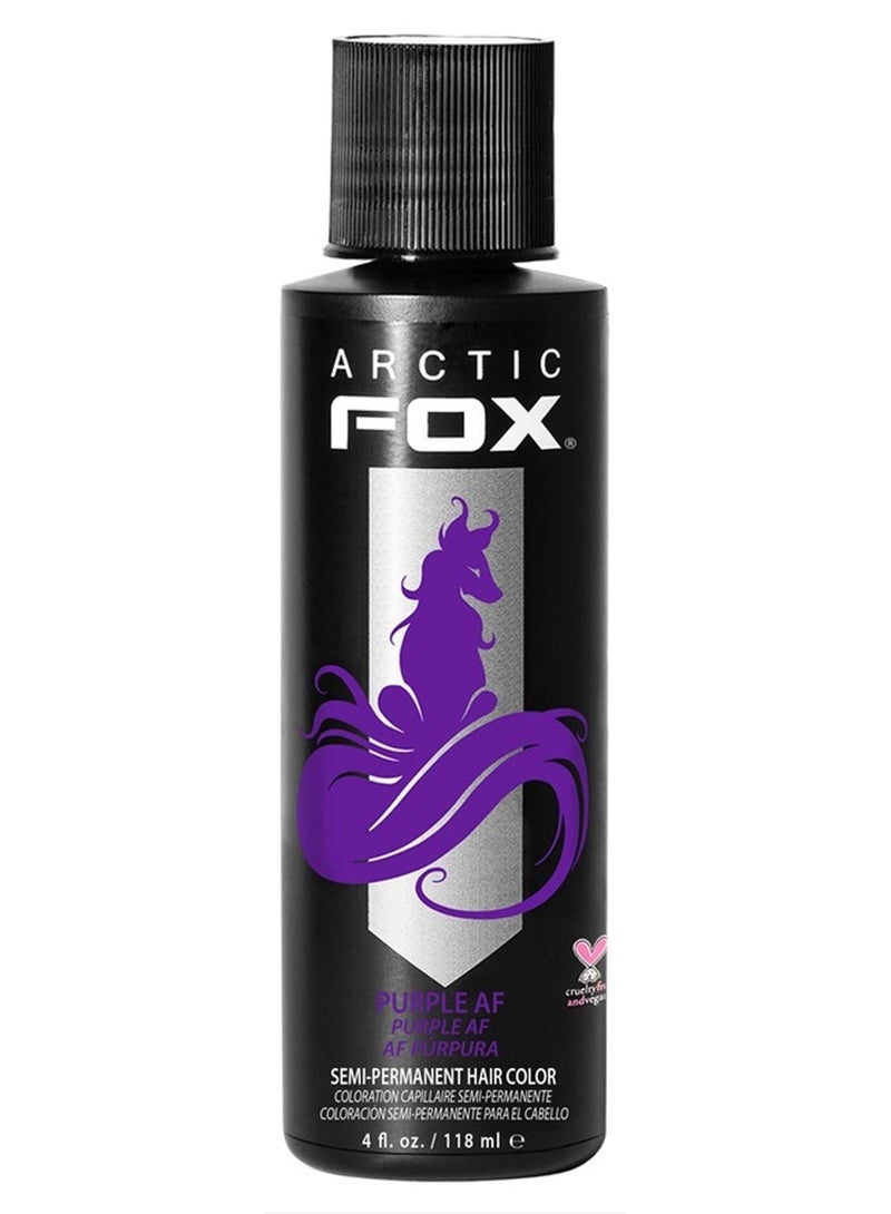 ARCTIC FOX Vegan and Cruelty-Free Semi-Permanent Hair Color Dye (4 Fl Oz, PURPLE AF) - Image 1
