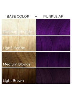 ARCTIC FOX Vegan and Cruelty-Free Semi-Permanent Hair Color Dye (4 Fl Oz, PURPLE AF)  - Image 2