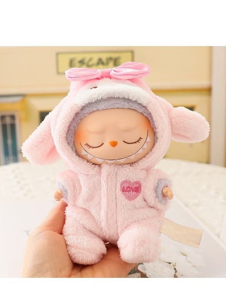 1 pieces of doll clothes for labubu V1 labubu V2 labubu V3 pink rabbit - Image 3