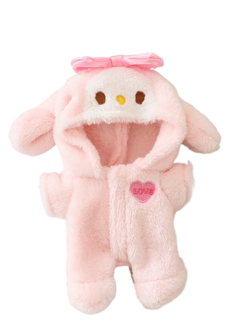 1 pieces of doll clothes for labubu V1 labubu V2 labubu V3 pink rabbit - Image 1